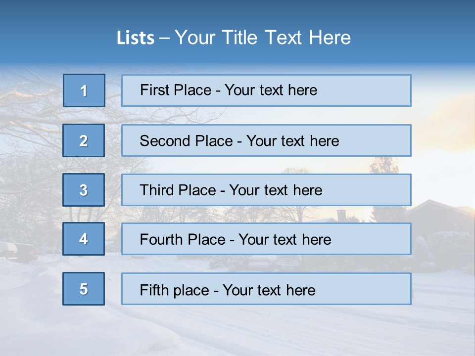 Weather Blizzard Sunrise PowerPoint Template