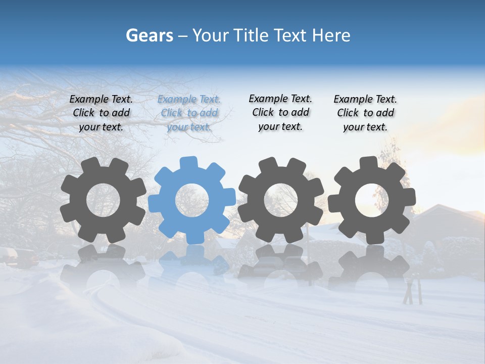 Weather Blizzard Sunrise PowerPoint Template