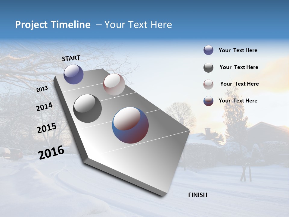 Weather Blizzard Sunrise PowerPoint Template