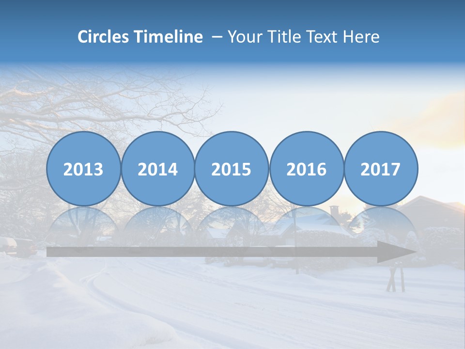 Weather Blizzard Sunrise PowerPoint Template