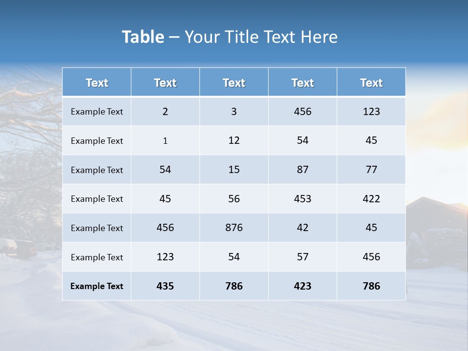 Weather Blizzard Sunrise PowerPoint Template