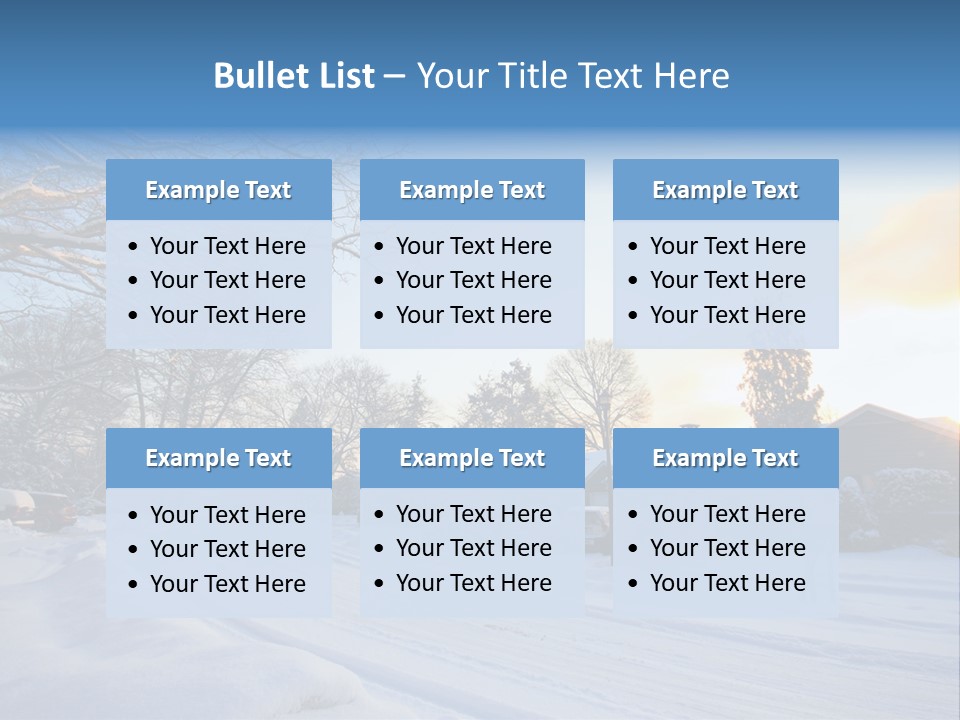 Weather Blizzard Sunrise PowerPoint Template