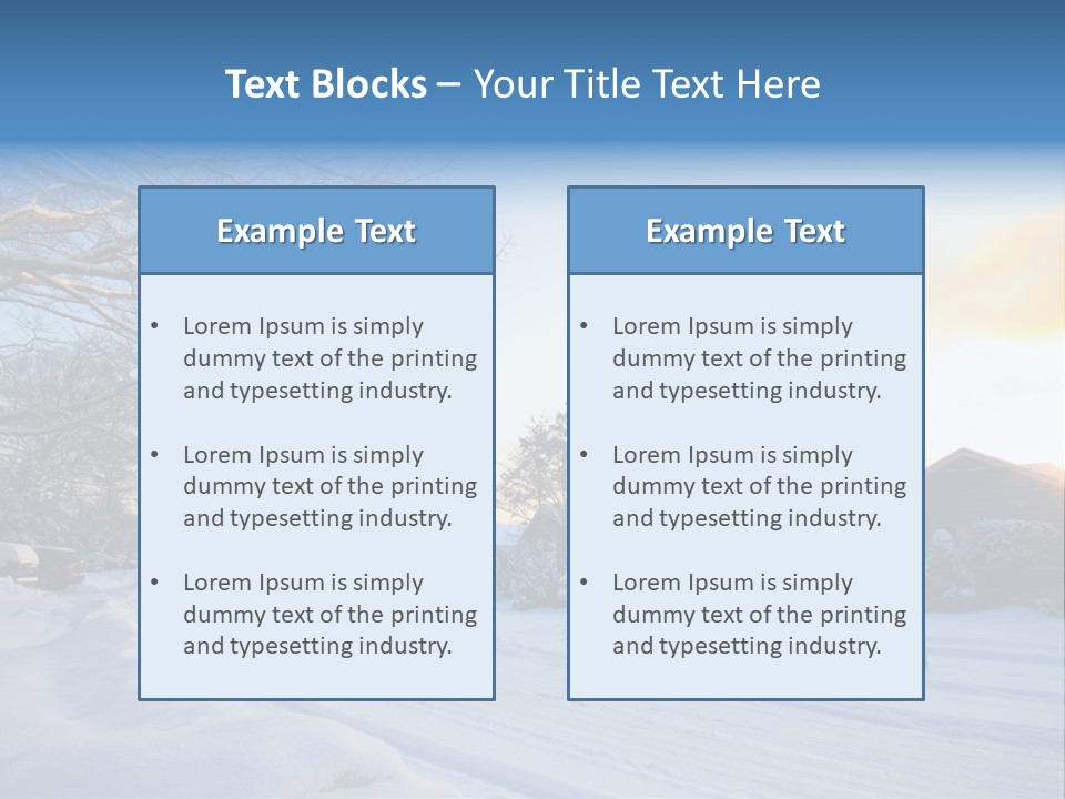 Weather Blizzard Sunrise PowerPoint Template