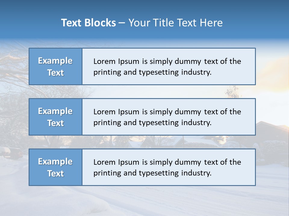 Weather Blizzard Sunrise PowerPoint Template
