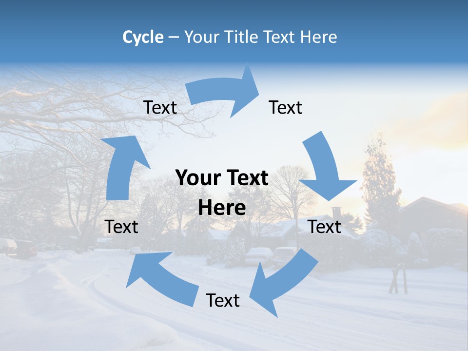 Weather Blizzard Sunrise PowerPoint Template