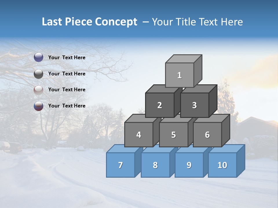Weather Blizzard Sunrise PowerPoint Template