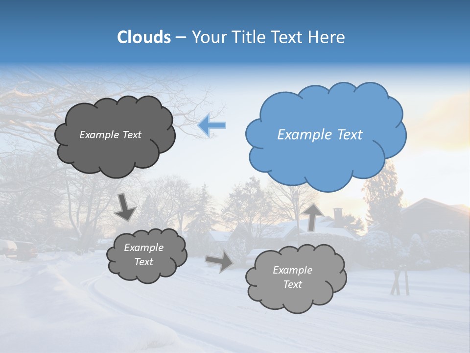 Weather Blizzard Sunrise PowerPoint Template