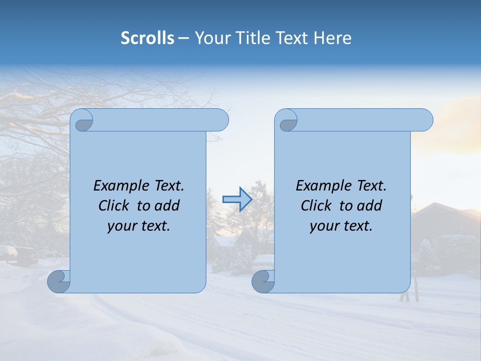 Weather Blizzard Sunrise PowerPoint Template