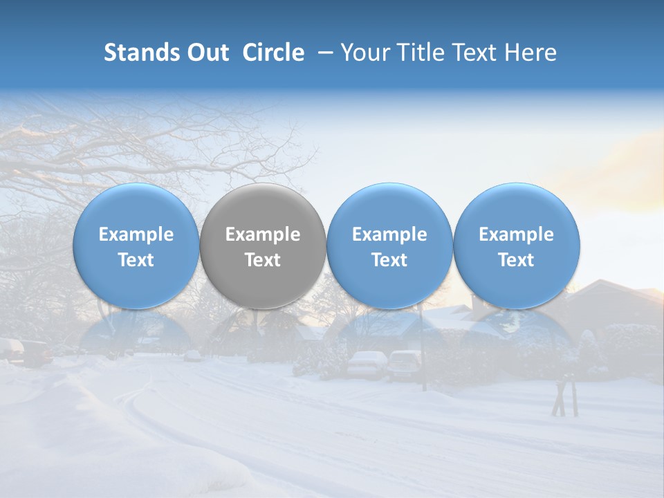 Weather Blizzard Sunrise PowerPoint Template