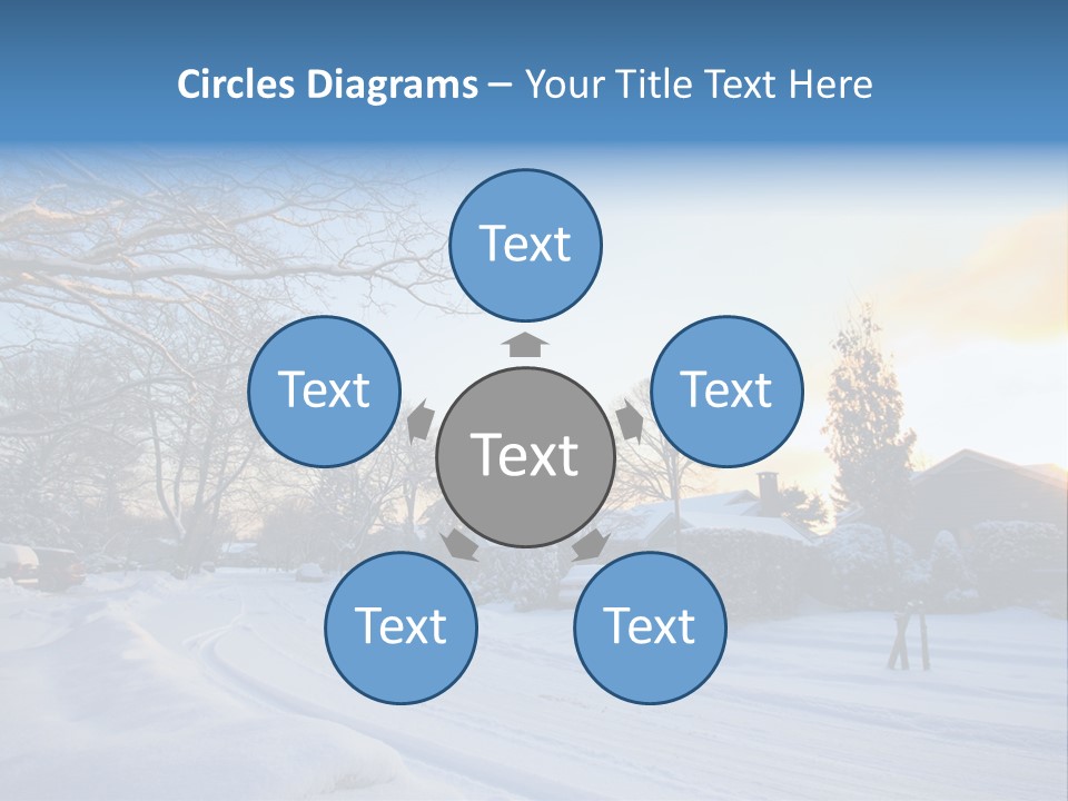 Weather Blizzard Sunrise PowerPoint Template