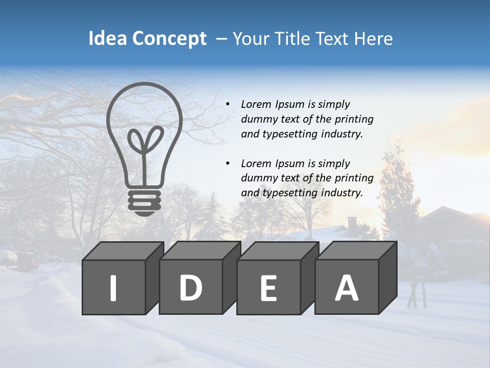 Weather Blizzard Sunrise PowerPoint Template