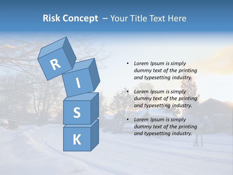 Weather Blizzard Sunrise PowerPoint Template