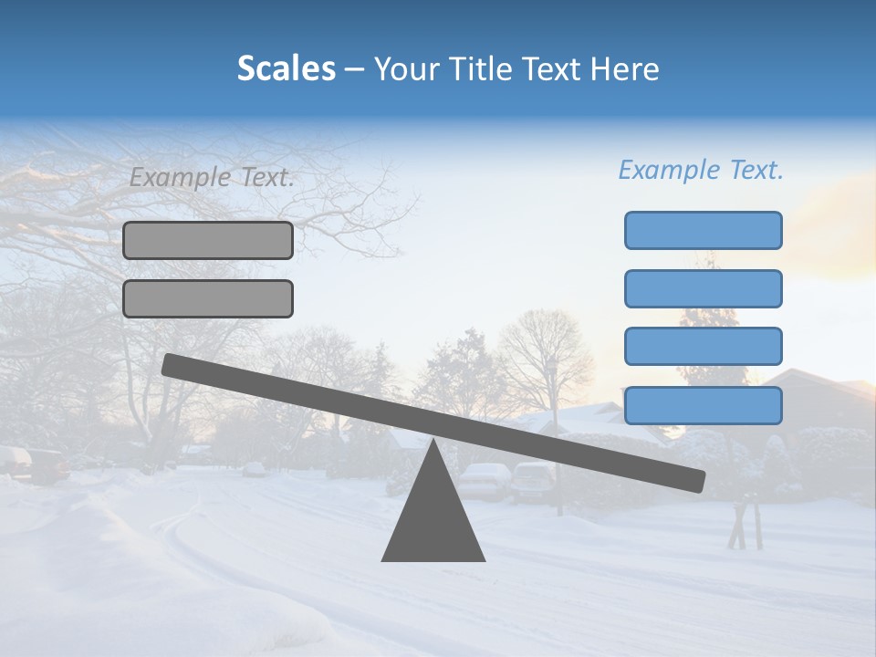 Weather Blizzard Sunrise PowerPoint Template