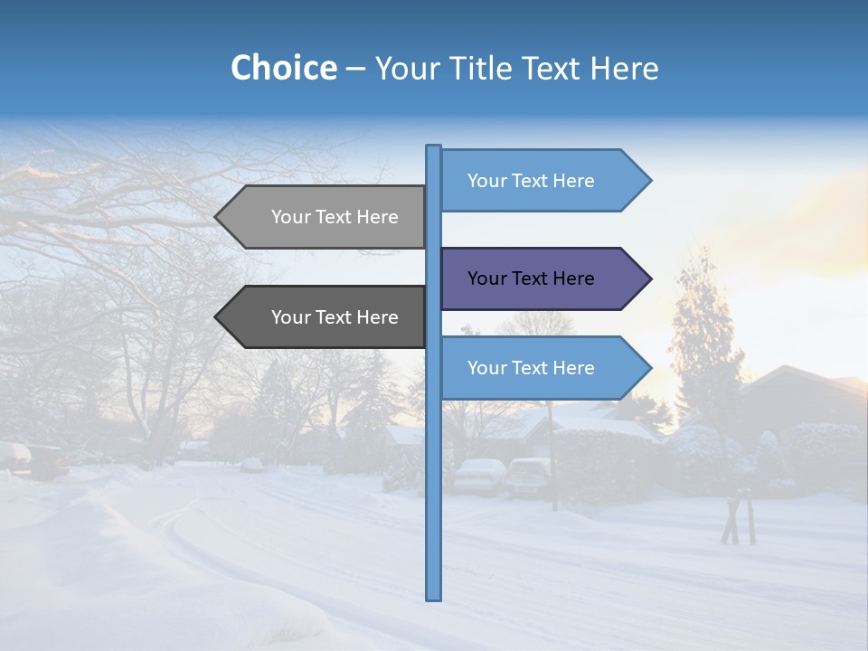 Weather Blizzard Sunrise PowerPoint Template