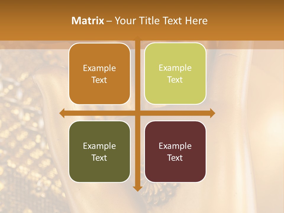 A Golden Hand With A Flower On It PowerPoint Template