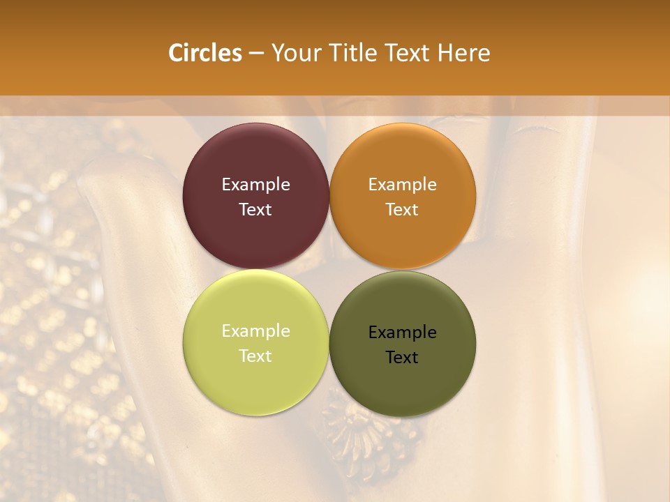 A Golden Hand With A Flower On It PowerPoint Template