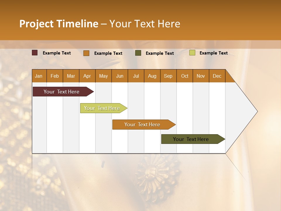 A Golden Hand With A Flower On It PowerPoint Template