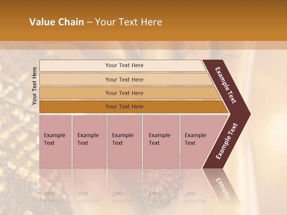 A Golden Hand With A Flower On It PowerPoint Template