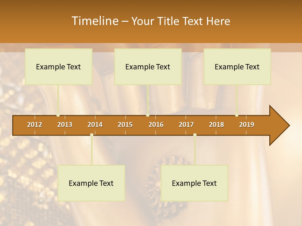 A Golden Hand With A Flower On It PowerPoint Template