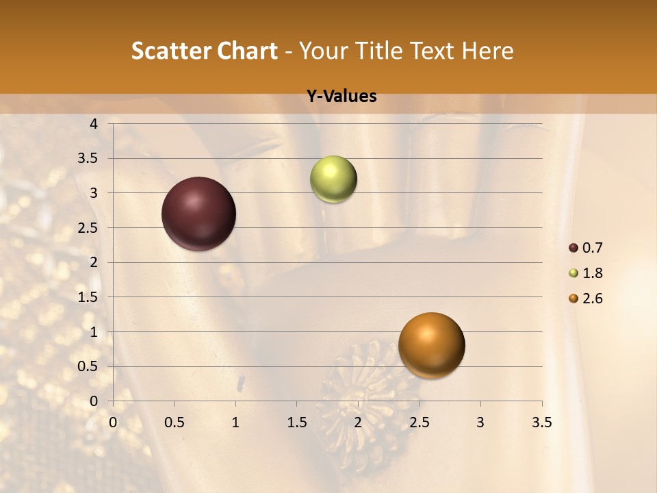 A Golden Hand With A Flower On It PowerPoint Template