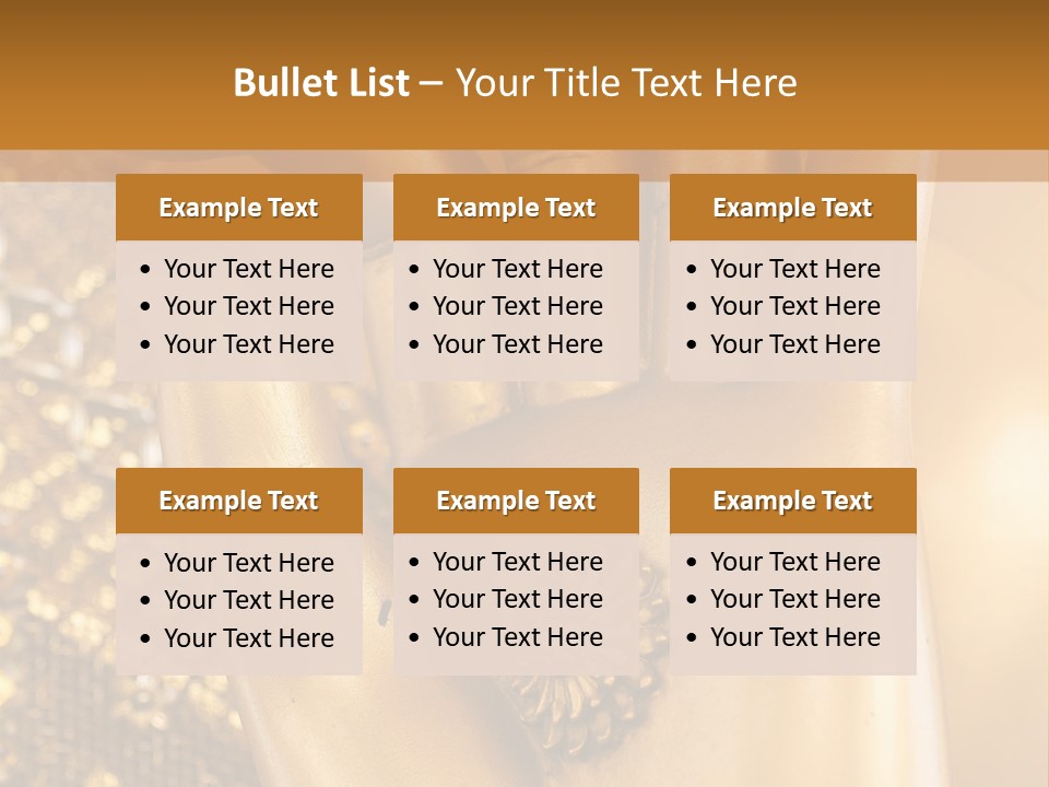 A Golden Hand With A Flower On It PowerPoint Template