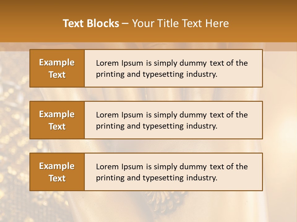 A Golden Hand With A Flower On It PowerPoint Template