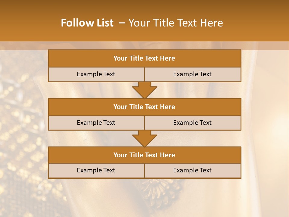 A Golden Hand With A Flower On It PowerPoint Template