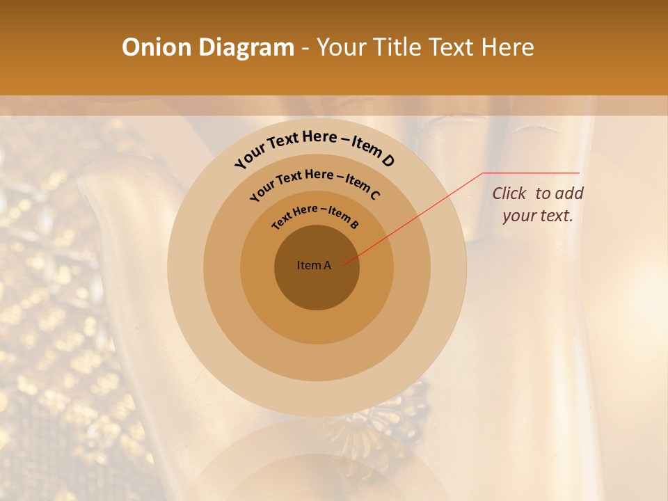 A Golden Hand With A Flower On It PowerPoint Template