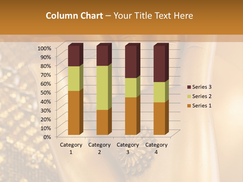 A Golden Hand With A Flower On It PowerPoint Template