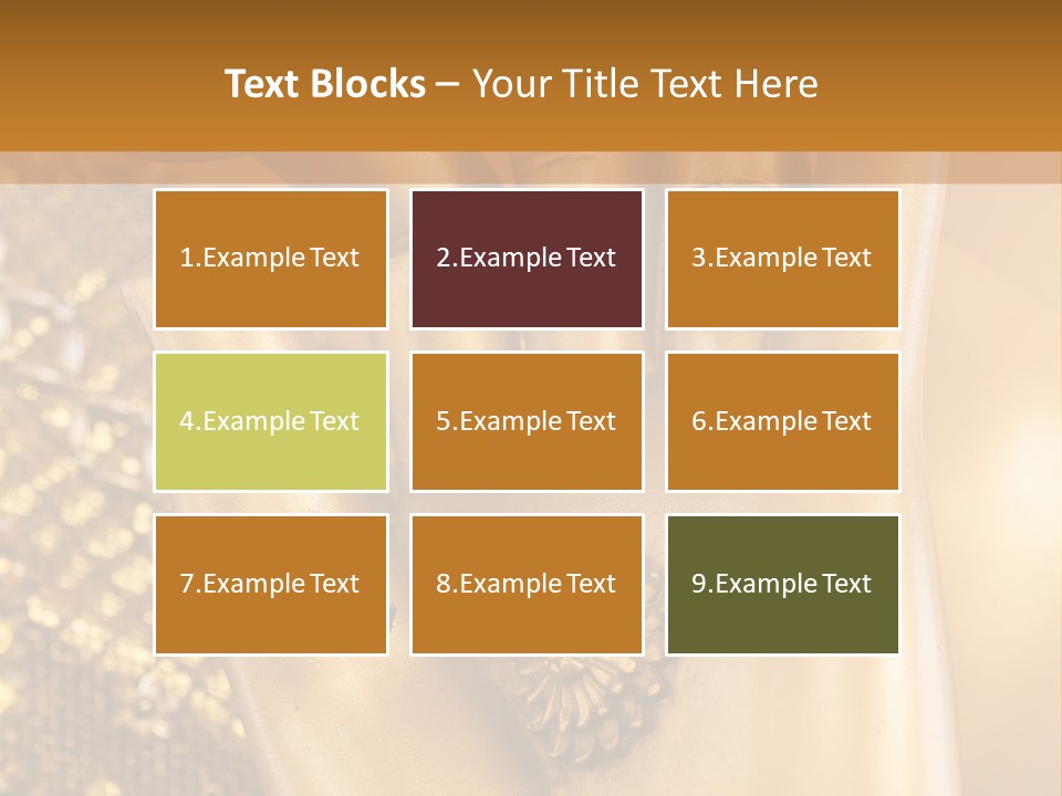 A Golden Hand With A Flower On It PowerPoint Template