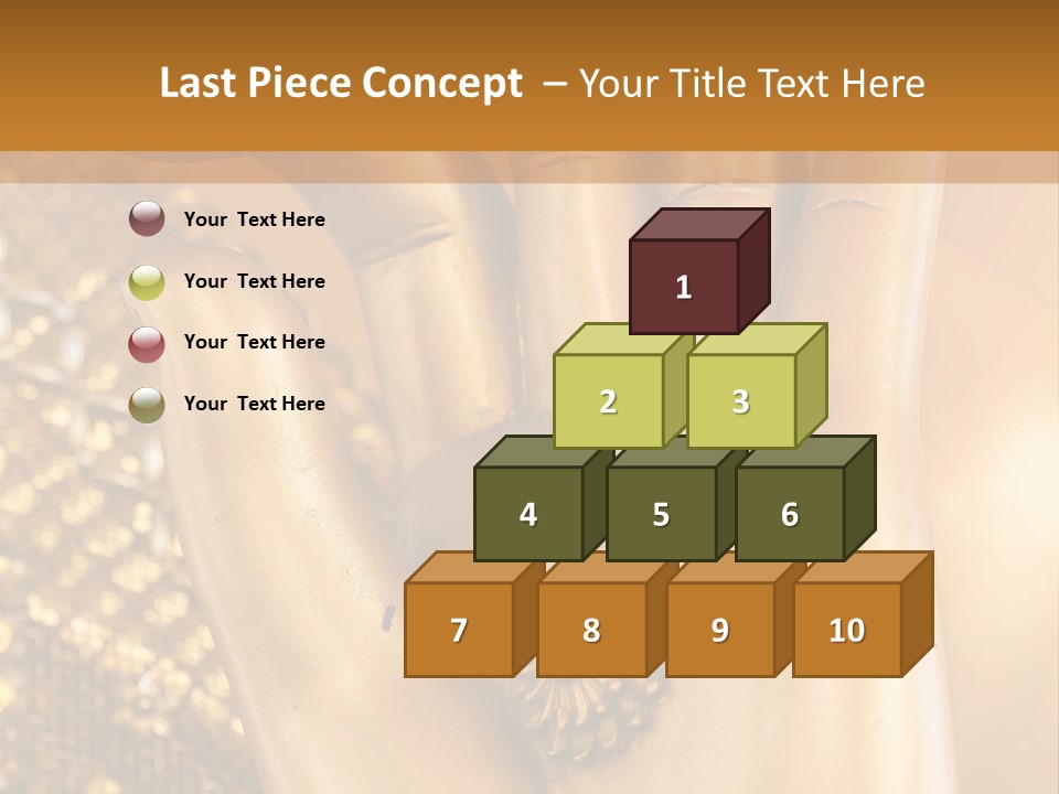 A Golden Hand With A Flower On It PowerPoint Template