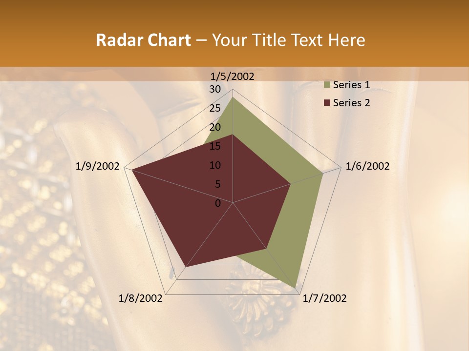 A Golden Hand With A Flower On It PowerPoint Template