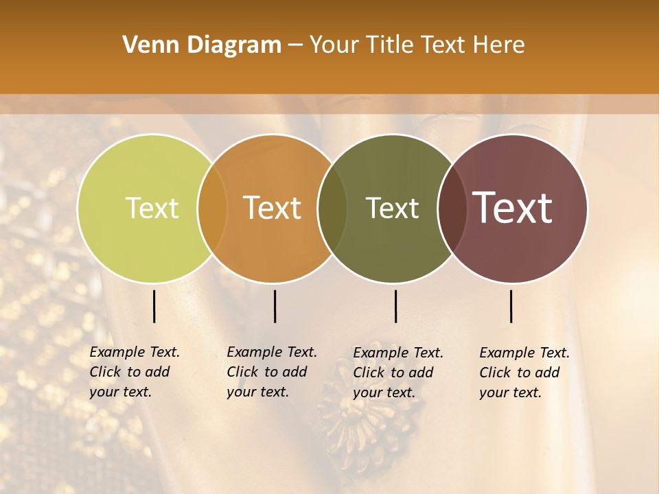 A Golden Hand With A Flower On It PowerPoint Template