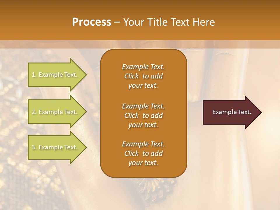 A Golden Hand With A Flower On It PowerPoint Template