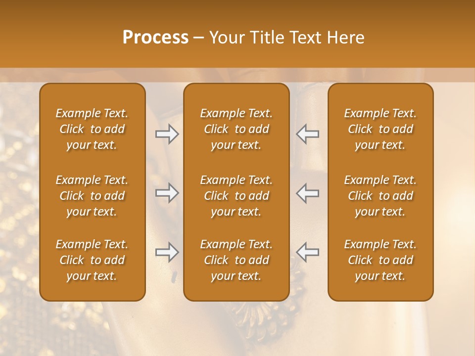 A Golden Hand With A Flower On It PowerPoint Template