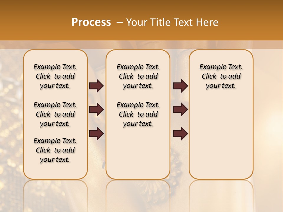 A Golden Hand With A Flower On It PowerPoint Template