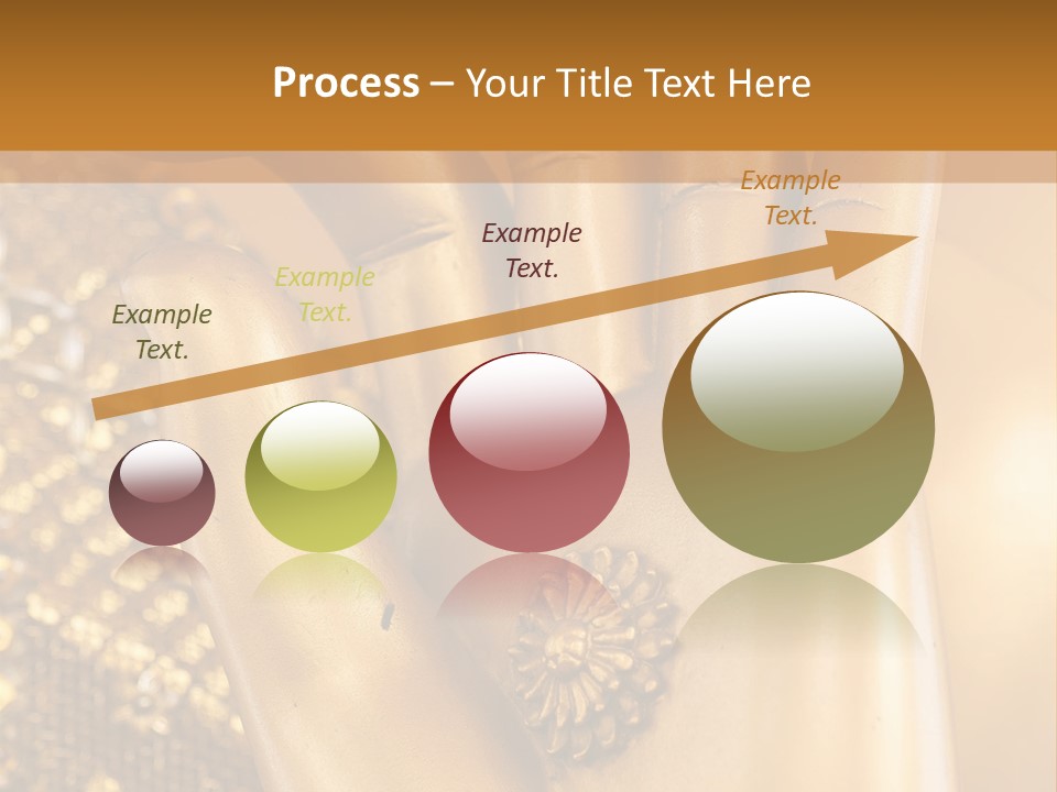 A Golden Hand With A Flower On It PowerPoint Template