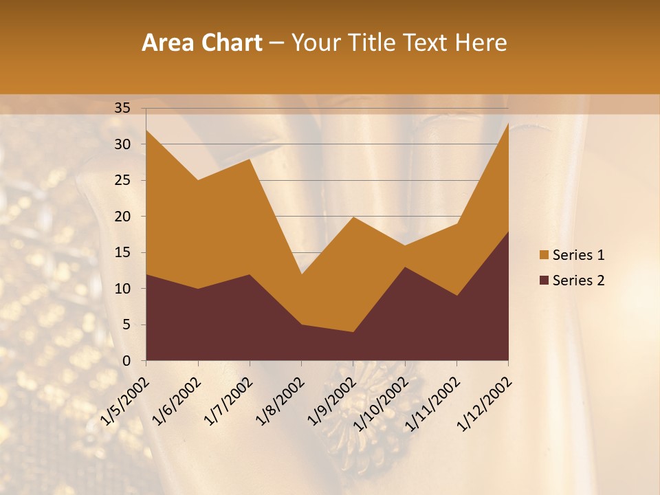 A Golden Hand With A Flower On It PowerPoint Template