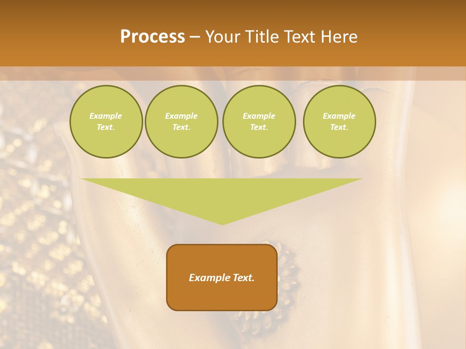 A Golden Hand With A Flower On It PowerPoint Template