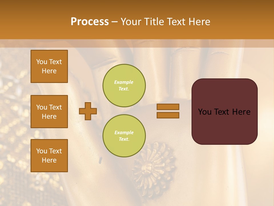 A Golden Hand With A Flower On It PowerPoint Template