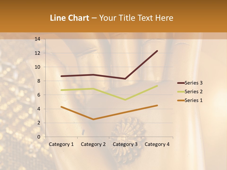 A Golden Hand With A Flower On It PowerPoint Template
