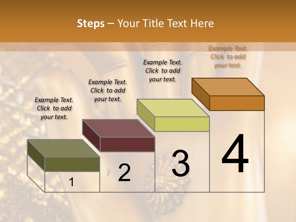 A Golden Hand With A Flower On It PowerPoint Template