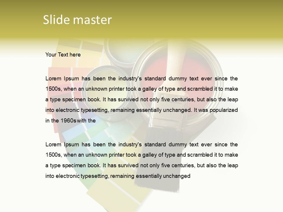 Pantone Plastic Decoration PowerPoint Template