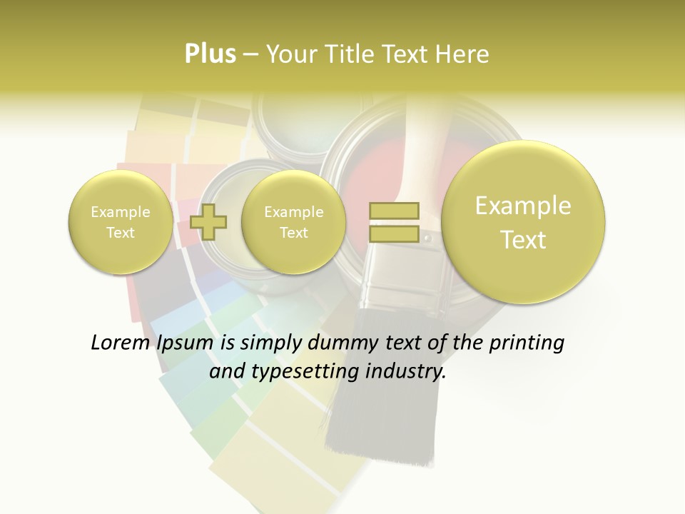 Pantone Plastic Decoration PowerPoint Template