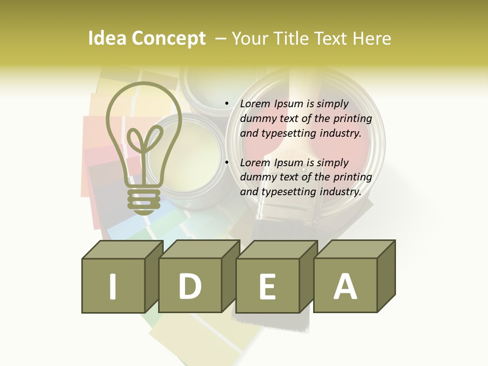 Pantone Plastic Decoration PowerPoint Template