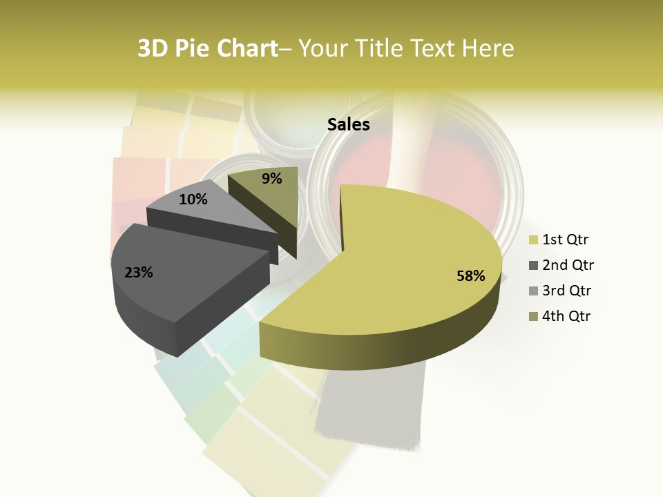 Pantone Plastic Decoration PowerPoint Template