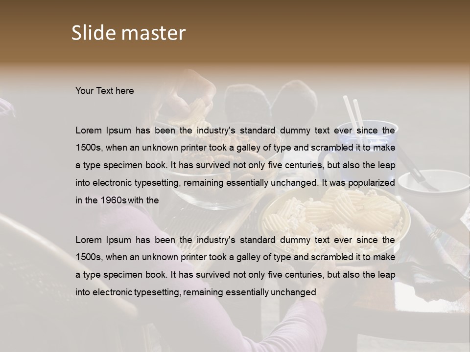 Comical One Popcorn PowerPoint Template