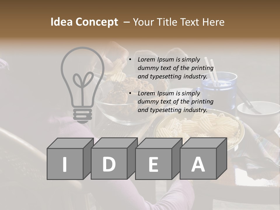 Comical One Popcorn PowerPoint Template