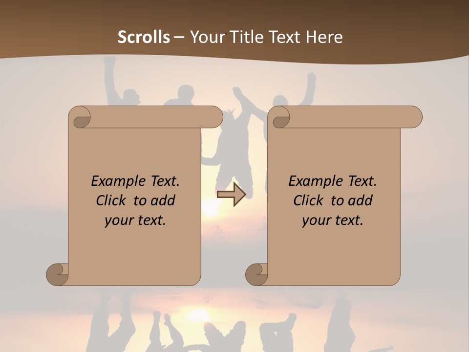 Beautiful Coast Hands PowerPoint Template