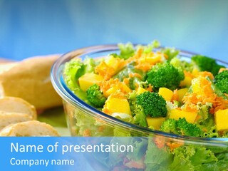 Bowl Glass Horizontal PowerPoint Template